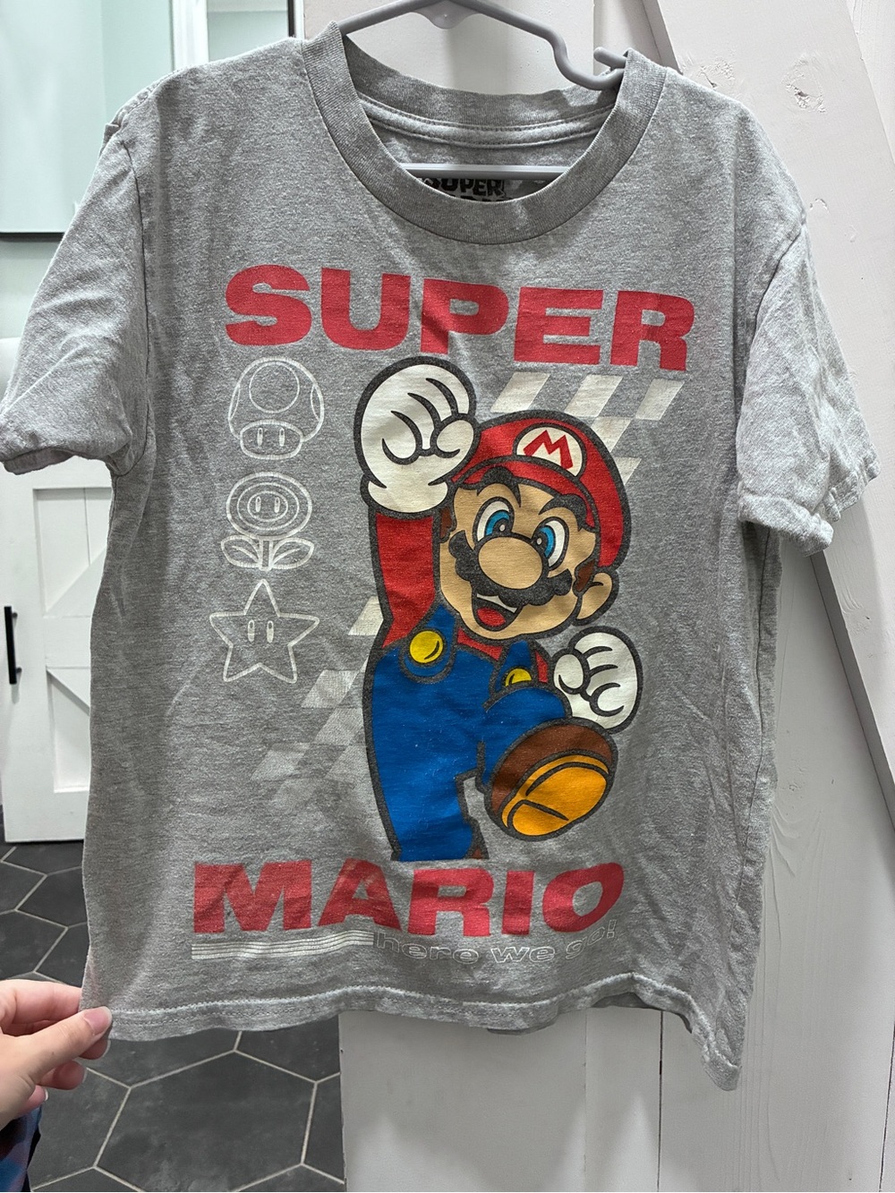 Super Mario Gray Graphic T-Shirt